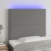 vidaXL T&ecirc;te de lit &agrave; LED Gris fonc&eacute; 100x5x118/128 cm Tissu