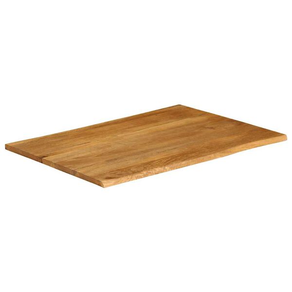 vidaXL Dessus de table 100x80x3,8 cm bord vivant bois massif manguier