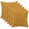 vidaXL Coussin avec oreiller HEERLEN 6 pc Jaune Fleece en microfibre
