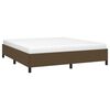 vidaXL Cadre de lit sans matelas marron fonc&eacute; 180x200 cm tissu