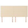 vidaXL T&ecirc;te de lit Cr&egrave;me 200x5x118/128 cm Tissu