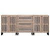 vidaXL Buffets 3 pcs 60x34x75 cm bois massif de manguier