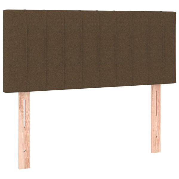 vidaXL T&ecirc;te de lit Marron Fonc&eacute; 100x5x78/88 cm Tissu