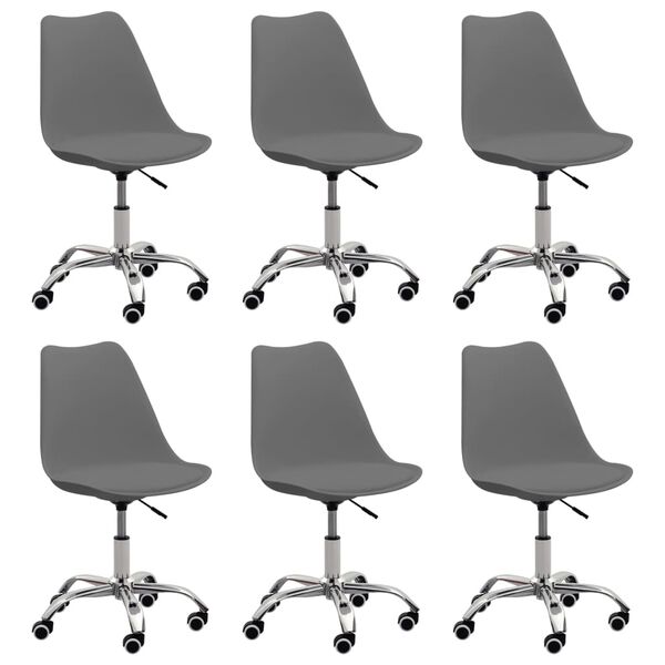 vidaXL Chaises &agrave; manger lot de 6 gris similicuir