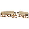 vidaXL Ensemble de canap&eacute;s d'ext&eacute;rieur avec coussin 7 pcs Naturel