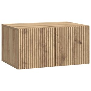 vidaXL Meuble TV mural Montage mural Ch&ecirc;ne artisanal 59,5 x 41 x 30 cm