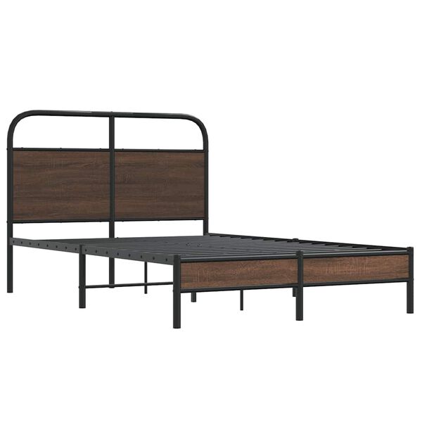 vidaXL Cadre de lit sans matelas 140x190 cm ch&ecirc;ne marron