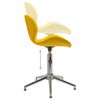 vidaXL Chaise pivotante de salle &agrave; manger Jaune moutarde Velours