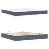 vidaXL Cadre de lit avec matelas avec matelas 2 pcs Gris Fonc&eacute; Velours