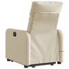 vidaXL Fauteuil inclinable de massage Cr&egrave;me Tissu