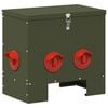 vidaXL Mangeoire pour poules Vert olive 40,5 x 25 x 38 cm 20 kg