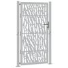 vidaXL Portail de jardin 100x175 cm en acier patin&eacute; avec motif de traces