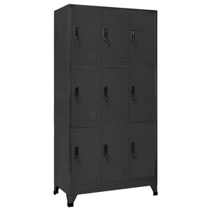 vidaXL Armoire &agrave; casiers Anthracite 90x45x180 cm Acier