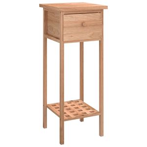 vidaXL Table d'appoint avec tiroir 25x25x60 cm Bois massif de noyer