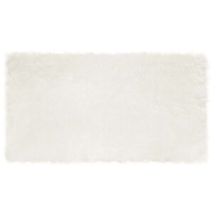 vidaXL Tapis en fausse TAFALLA Blanc 60 x 110 cm Polyester