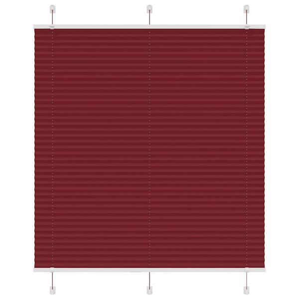 vidaXL Store pliss&eacute; rouge bordeaux 115x100 cm largeur du tissu 114,4cm