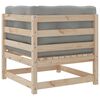 vidaXL Salon de jardin 3 pcs avec coussins bois de pin massif