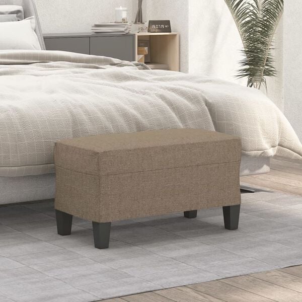 vidaXL Banc Taupe 70x35x41 cm Tissu