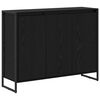 vidaXL Meuble d'appoint Ch&ecirc;ne noir 96,5 x 30 x 75 cm Bois d'ing&eacute;nierie