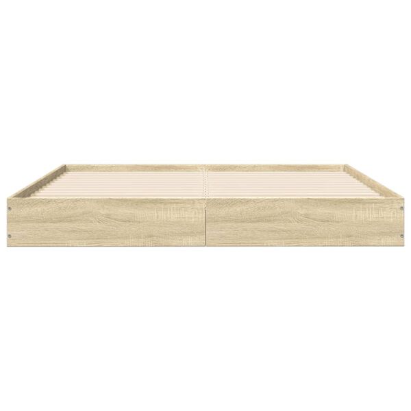 vidaXL Cadre de lit sans matelas chêne sonoma 120x190 cm