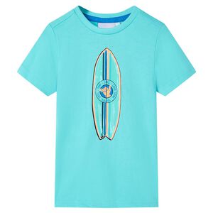 T-shirt pour enfants avec manches courtes aqua 116