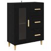 vidaXL Haut Armoire Ch&ecirc;ne noir 69,5 x 34 x 180 cm Bois d'ing&eacute;nierie
