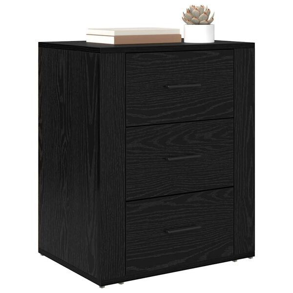 vidaXL Cabinet de chevet Chêne noir 50 x 36 x 60 cm Bois d'ingénierie