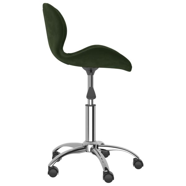 vidaXL Chaises pivotantes &agrave; manger lot de 4 Vert fonc&eacute; Velours