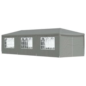 vidaXL Tente de f&ecirc;te 900 x 300 x 255 cm Gris clair PE et acier
