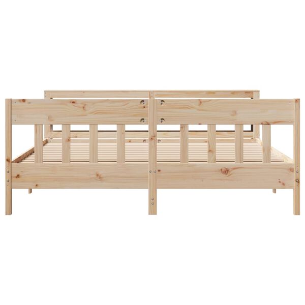 vidaXL Cadre de lit sans matelas 200x200 cm bois massif de pin