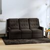 vidaXL Fauteuil de massage inclinable à 3 places marron tissu