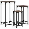 vidaXL Tables d&rsquo;appoint gigognes 3 pcs ch&ecirc;ne marron bois d'ing&eacute;nierie
