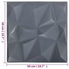 vidaXL Panneaux muraux 24 pcs Gris Diamant 50 x 50 cm Mousse XPS