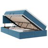 vidaXL Lit de Rangement avec matelas Bleu 120 x 190 cm Velours
