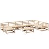 vidaXL Salon de jardin 9 pcs bois de pin massif