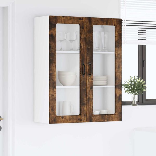 vidaXL Armoire de cuisine avec &eacute;tag&egrave;re Ch&ecirc;ne fum&eacute; 80 x 31 x 100 cm