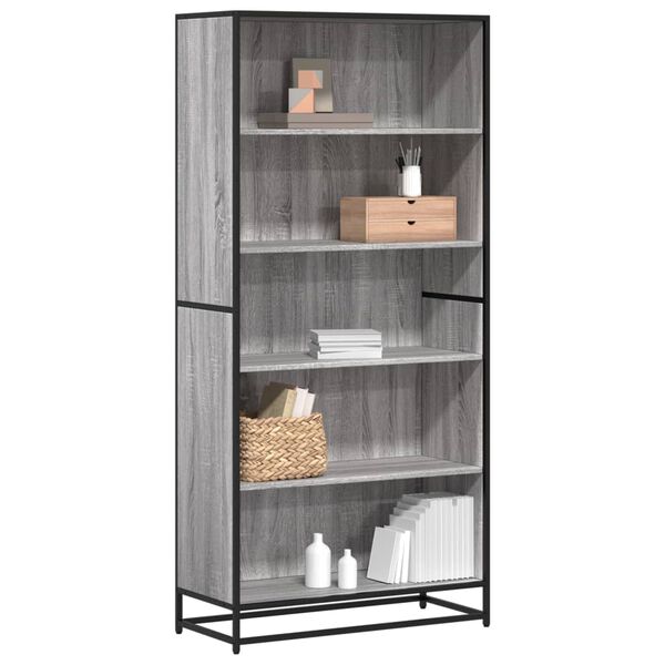 vidaXL Bibliothèque sonoma gris 80,5x35x170,5 cm bois d'ingénierie