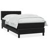 vidaXL Sommier &agrave; lattes de lit avec matelas noir 80x220 cm velours
