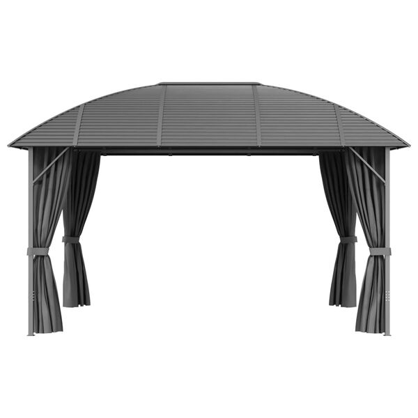 vidaXL Tonnelle avec parois lat&eacute;rales et toit arqu&eacute; 3x4 m Anthracite