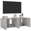 vidaXL Meubles TV muraux et lumières LED 2pcs gris béton 60x35x41 cm