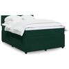 vidaXL Sommier &agrave; lattes de lit et matelas Vert fonc&eacute; 140x190cm Velours