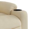 vidaXL Fauteuil inclinable de massage électrique Crème Tissu