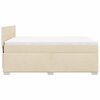 vidaXL Sommier &agrave; lattes de lit avec matelas Cr&egrave;me 140x190 cm Tissu