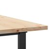 vidaXL Table à manger cadre en O 140x80x75,5 cm bois pin massif acier