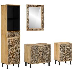 vidaXL Ensemble de meubles de salle de bain 4 pcs bois manguier massif
