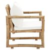 vidaXL Chaises de jardin lot de 2 avec coussins et oreillers Bambou