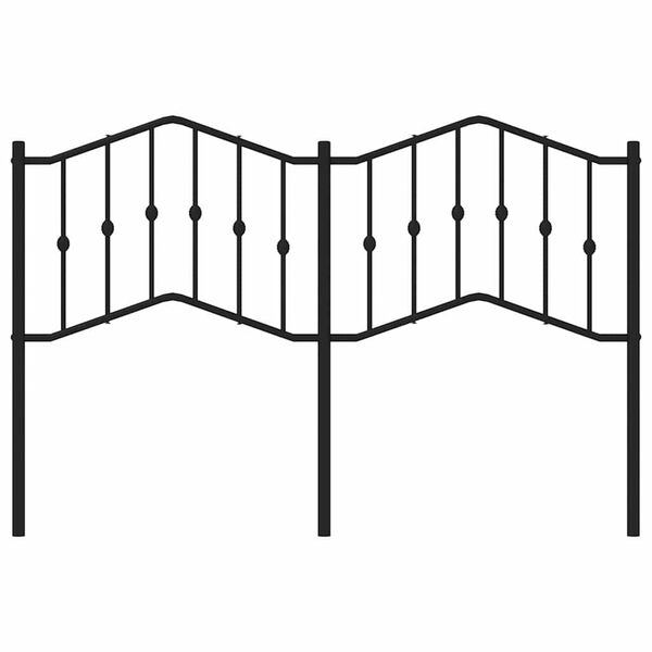 vidaXL T&ecirc;te de lit m&eacute;tal noir 150 cm