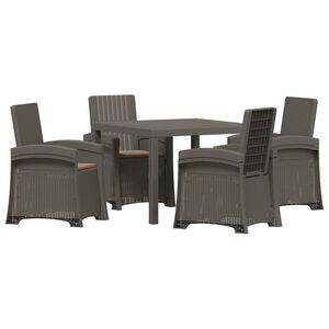 vidaXL Ensemble de salle &agrave; manger pour jardin 5 pc Gris clair et Taupe