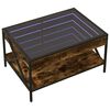 vidaXL Table basse avec LED Infinity ch&ecirc;ne fum&eacute; 70x50x38 cm