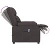 vidaXL Fauteuil inclinable &eacute;lectrique Marron fonc&eacute; Tissu